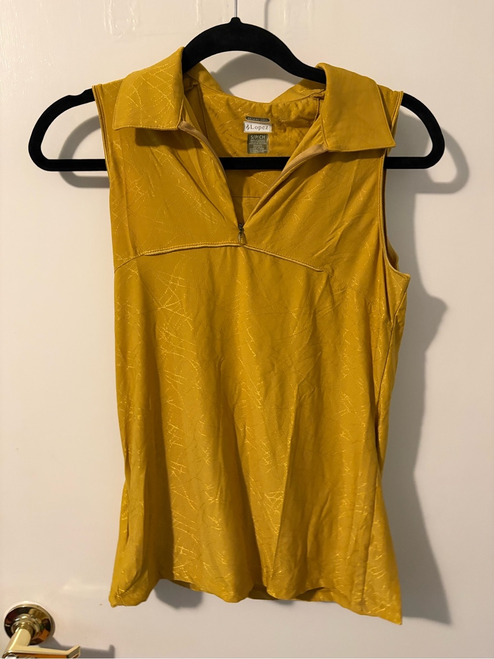 Lopez Sleeveless Yellow Polo Tank Top
